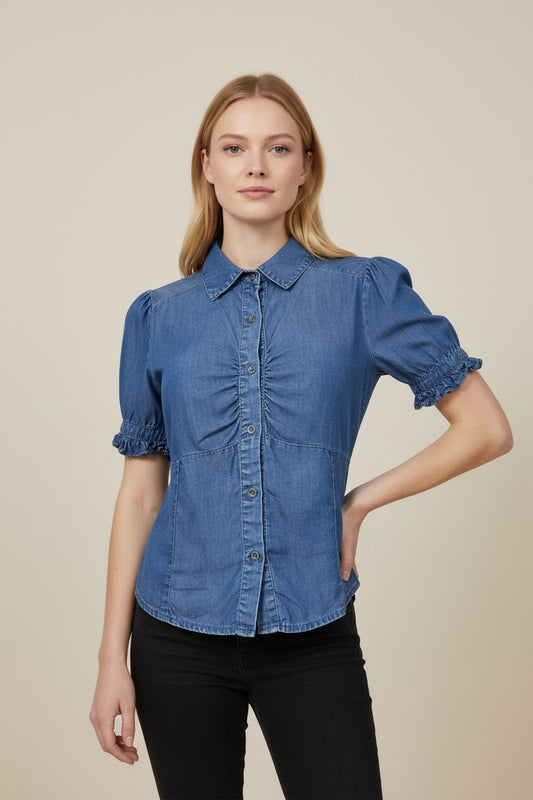 Blusa denim FASHION NOVA Mujer